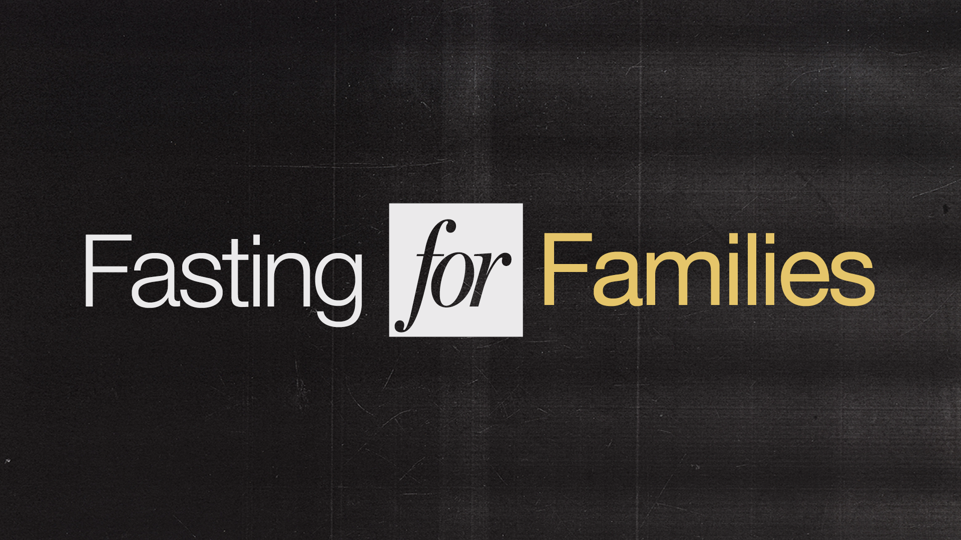 Fasting for families